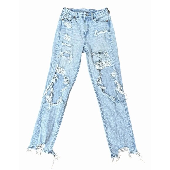 American Eagle Outfitters Denim - American Eagle Women’s Jeans, Distressed, Light Wash, Comfort Stretch, Size 00